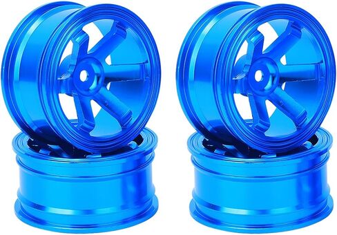 12mm Hex Hubs Metal Wheel Hub Metal Wheel Hub, 4pcs Aluminium Alloy Wheel Hub for Universal 1/10 Flat Running Drift RC Car Model Accessory Wheel Rims RC Wheel Rims Set Rc Drift Wheels(Blue) in Saudi Arabia