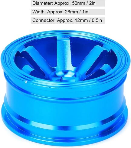 12mm Hex Hubs Metal Wheel Hub Metal Wheel Hub, 4pcs Aluminium Alloy Wheel Hub for Universal 1/10 Flat Running Drift RC Car Model Accessory Wheel Rims RC Wheel Rims Set Rc Drift Wheels(Blue) in Saudi Arabia