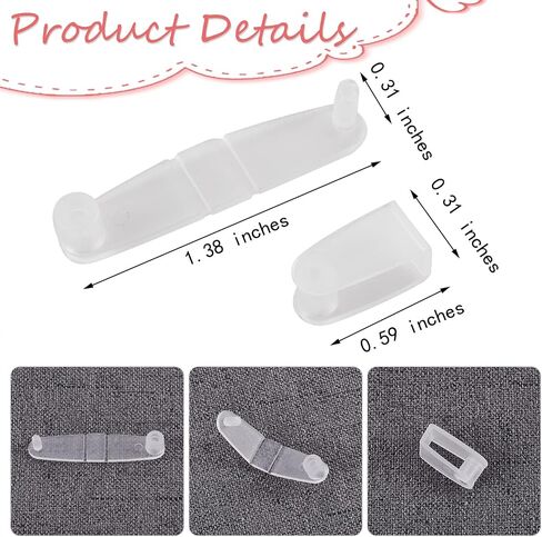 50Pcs Badge Strap Clip White Key Chain Connector Plastic Keychain Clip for Card Holder, Lanyards, Key Rings , ID Badge Holder Strap in Saudi Arabia