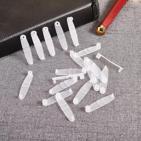 50Pcs Badge Strap Clip White Key Chain Connector Plastic Keychain Clip for Card Holder, Lanyards, Key Rings , ID Badge Holder Strap in Saudi Arabia