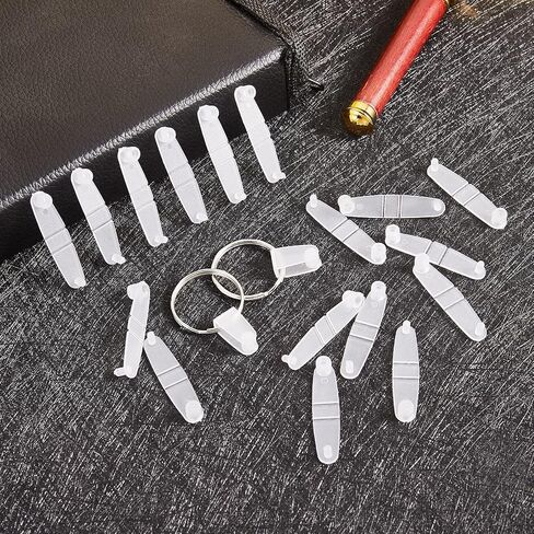50Pcs Badge Strap Clip White Key Chain Connector Plastic Keychain Clip for Card Holder, Lanyards, Key Rings , ID Badge Holder Strap in Saudi Arabia