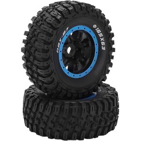 2Pcs Rubber Tires, RC Car Wheel Sets 165mm Diameter Wheel Tires for ZD Racing 1/7 DBX-07 RC Car Upgrade Part, Bumpy Texture for Better Grip, Stable Agile Driving (Silver)