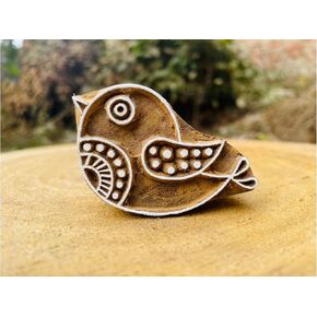 Wooden Block Stamp Tiny Bird Stamp for Printing, Bird DIY Stamp, Craft Scrapbook Stamps, Textile Paper Clay Pottery Block, Handmade Wooden, Fabrice Printing