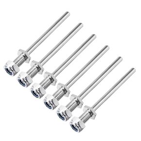 uxcell 5/16 Inch Diameter x 2.4 Inch Length Landing Gear Steel Axle Shaft Drive Axle with Nuts for RC Airplane - 6PCS