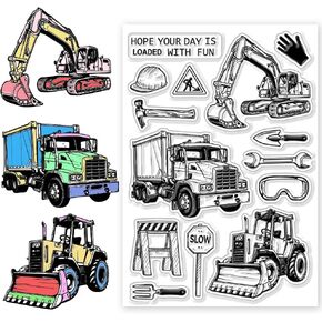 CHGCRAFT Retro Transportation Clear Stamps Car Transparent Stamps Bus Stop Pattern Silicone Clear Stamp Seals for DIY Scrapbooking Photo Album Decoration, 4.3x6.3inch