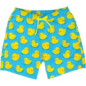 Tipsy Elves Yellow Rubber Ducky 4 Way Stretch Swim Trunks for Men Size 3X-Large