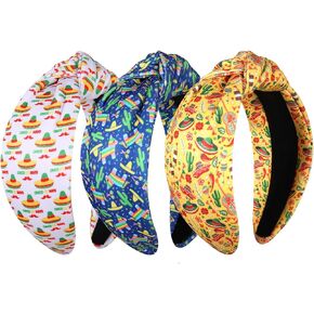 Cowgirl Headband (Blue Cowgirl Boot Cactus, Hairband or Headband, 1 Count, 1 Piece, 1 Pack, Women, Adult, Party, Christmas, Female, Cotton, Nickel Free Soft Fabric) in Kuwait