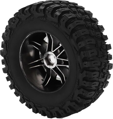 2Pcs Rubber Tires, RC Car Wheel Sets 165mm Diameter Wheel Tires for ZD Racing 1/7 DBX-07 RC Car Upgrade Part, Bumpy Texture for Better Grip, Stable Agile Driving (Silver) in Kuwait