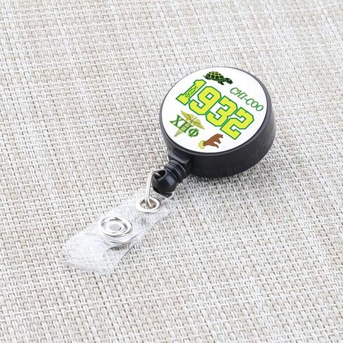BEKECH Chi Eta Nurse Sorority Retractable Badge Chi Eta Merchandise 1932 Greek Sorority Gift Chi Eta Nurse Gift in Kuwait