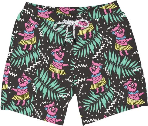 Tipsy Elves Yellow Rubber Ducky 4 Way Stretch Swim Trunks for Men Size 3X-Large in Saudi Arabia