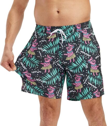 Tipsy Elves Yellow Rubber Ducky 4 Way Stretch Swim Trunks for Men Size 3X-Large in Saudi Arabia