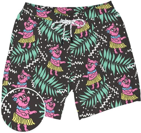 Tipsy Elves Yellow Rubber Ducky 4 Way Stretch Swim Trunks for Men Size 3X-Large in Saudi Arabia