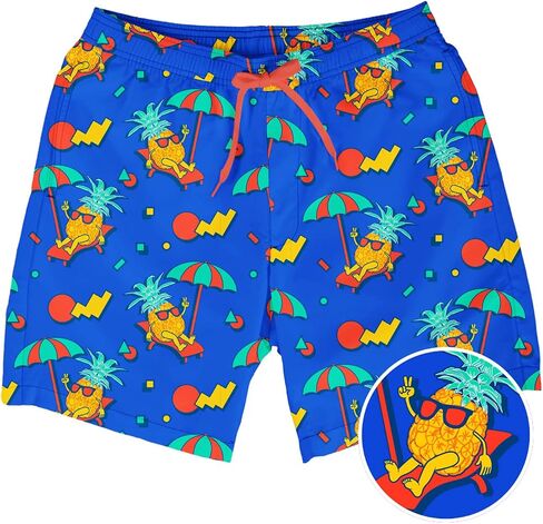 Tipsy Elves Yellow Rubber Ducky 4 Way Stretch Swim Trunks for Men Size 3X-Large in Saudi Arabia