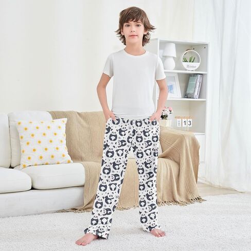 ALAZA Red Eye Wolf Pajama Lounge Pants Long Sleep Pajama Bottoms with Pockets in Kuwait