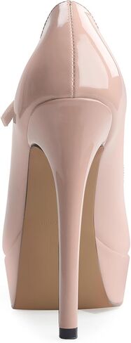 يا Mispares Round Round Toe Platform مضخات 5 بوصات من الخناصة عالية الكعب ماري جين مضخ in Kuwait