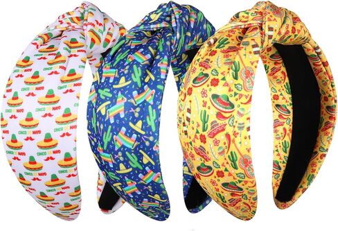 Cowgirl Headband (Blue Cowgirl Boot Cactus, Hairband or Headband, 1 Count, 1 Piece, 1 Pack, Women, Adult, Party, Christmas, Female, Cotton, Nickel Free Soft Fabric) in Kuwait