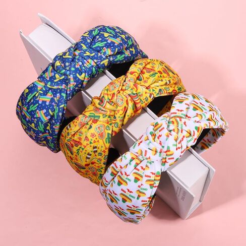 Cowgirl Headband (Blue Cowgirl Boot Cactus, Hairband or Headband, 1 Count, 1 Piece, 1 Pack, Women, Adult, Party, Christmas, Female, Cotton, Nickel Free Soft Fabric) in Kuwait