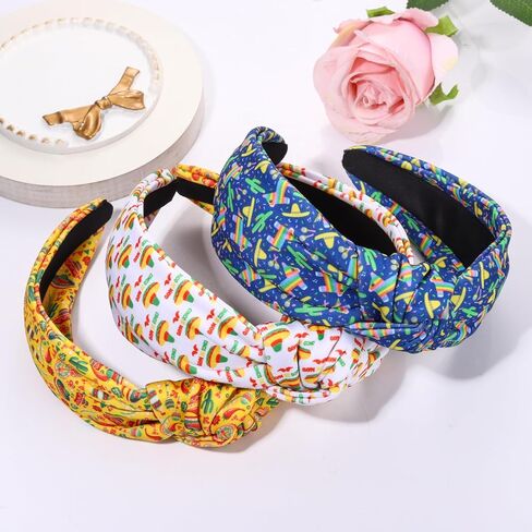 Cowgirl Headband (Blue Cowgirl Boot Cactus, Hairband or Headband, 1 Count, 1 Piece, 1 Pack, Women, Adult, Party, Christmas, Female, Cotton, Nickel Free Soft Fabric) in Kuwait