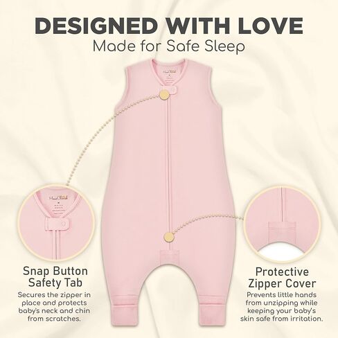 Mama Cheetah Toddler Sleep Sack with Feet, Long Sleeve 1.0 TOG Organic Cotton Baby Sleeping Bag with Legs, Wearable Blanket for Walkers w/ 2-Way Zipper, Toddler Blanket for Girls & Boys 4-5T in Kuwait