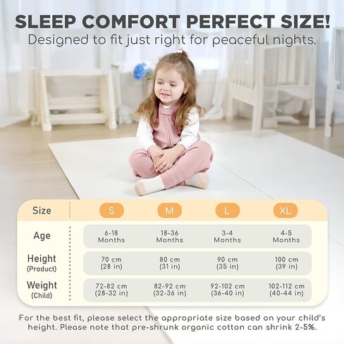 Mama Cheetah Toddler Sleep Sack with Feet, Long Sleeve 1.0 TOG Organic Cotton Baby Sleeping Bag with Legs, Wearable Blanket for Walkers w/ 2-Way Zipper, Toddler Blanket for Girls & Boys 4-5T in Kuwait