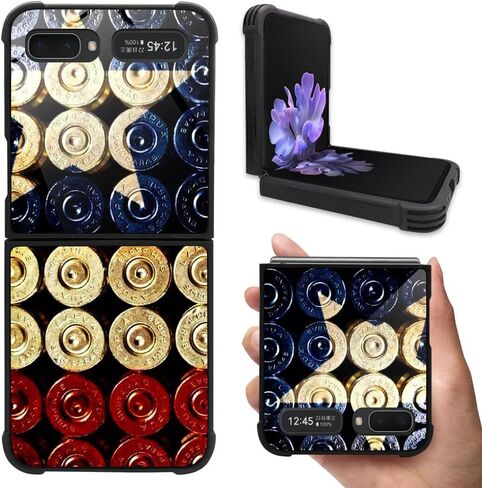 Case Compatible with Samsung Galaxy Z Flip 5G Case,Classic Wood Grain Old Flag Luxury Pattern Design for Man Boys Girls Dual Layer Shockproof Rugged Cover Bumper Cool in Saudi Arabia