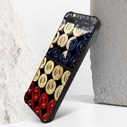 Case Compatible with Samsung Galaxy Z Flip 5G Case,Classic Wood Grain Old Flag Luxury Pattern Design for Man Boys Girls Dual Layer Shockproof Rugged Cover Bumper Cool in Saudi Arabia