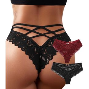 Womens Floral Lace G-String Thongs Sexy Underwear Panties Seamless Underpant