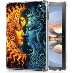Clear Case for 7" Kobo Libra Colour 2024 / Kobo Libra 2 2021 eReader, Transparent TPU Silicone Protective Shell Shockproof Case for Kobo Libra Colour 7 Inch 2024, Book Flower