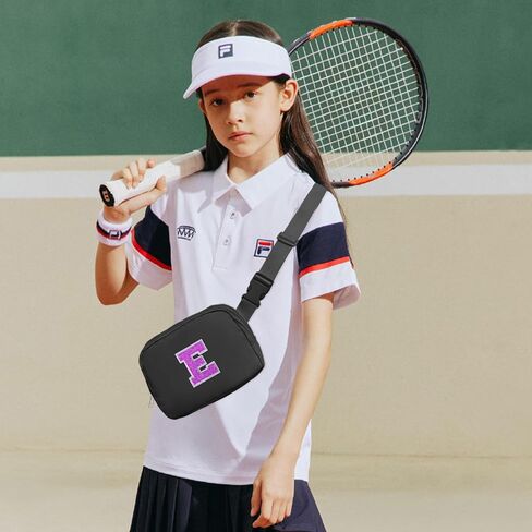 Letter Belt Bag Crossbody Initial Fanny Waist Pack Travel 6 7 8 9 10 11 12 13 14 Year Old Girl Trendy Teen Stuff Birthday Christmas Gifts Preppy Personalized Cute Girly Fashion Purple A in Saudi Arabia