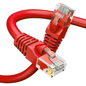 GearIT Cat 6 Ethernet Cable (1-Pack 3 Feet) Cat6 Network Patch, 10Gbps, RJ45, Snagless Cord, Gold-Plated Connectors, Internet for PC, TV, Tablet, Router, Printer, Servers, IT Data Center - Gray in Kuwait