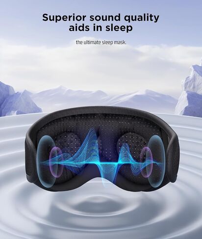 LC-dolida Sleep Headphones, Sleep Mask Bluetooth Wireless Music Eye Mask, Sleeping Headphones for Side Sleepers Sleep Mask with Bluetooth Headphones Ultra-Thin Stereo Speakers Perfect for Sleeping in Kuwait