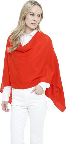 InCashmere 100% Pure Cashmere Women Poncho Sweater - Lightweight Warm Knitted Shawl Wrap - All Year Round Dress Topper Gift in Kuwait