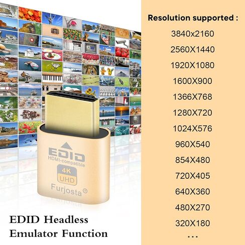 4K 120Hz HDMI 2.1 Dummy Plug – Virtual Display Emulator for PC, VR Headsets & Cryptocurrency Mining | Headless Ghost Display Adapter | Supports 8K @30Hz-2P in Saudi Arabia