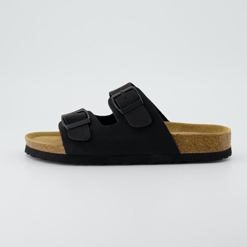 CUSHIONAIRE Lane Cork Footbed Womens Sandals Comfortable Double Buckle Slip On Sandals for Women with Arch Support and Classic Two Strap Design in Saudi Arabia