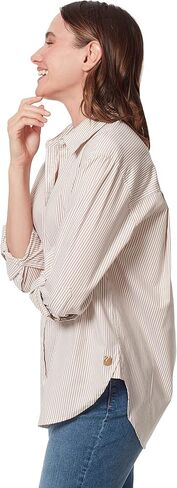 Gloria Vanderbilt Women's Amanda Oversized Button Down Shirt with Roll-tab Sleeves, Marjan Rose in Saudi Arabia