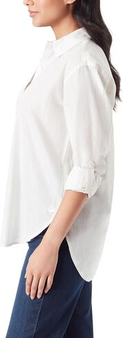Gloria Vanderbilt Women's Amanda Oversized Button Down Shirt with Roll-tab Sleeves, Marjan Rose in Saudi Arabia