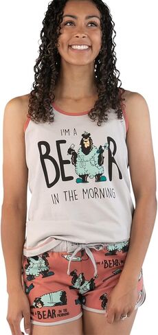 Lazy One Matching Pajamas for Women, Cute Pajama Shorts and Tank Top Set in Kuwait
