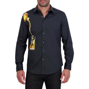 Robert Graham Men's ON ICE L/S Woven Shirt, Black