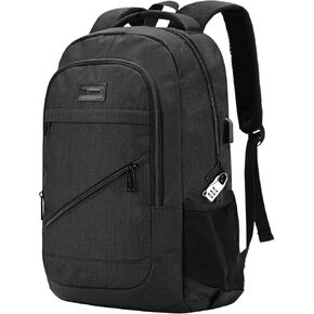 Laptop Backpack for Men, Anti Theft Backpack with USB Charging Port, 15.6 Inch Backpack for School Travel Work Business (Blue)