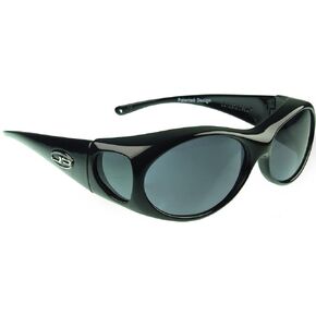Fitovers Eyewear Aurora Sunglasses Midnight Oil - Polarized Grey Lens - Oval - 133mm X 39mm or 5 - 1/4" X 1 - 1/2"