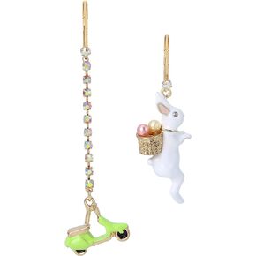 Betsey Bunny & Vespa Mismatch Earrings
