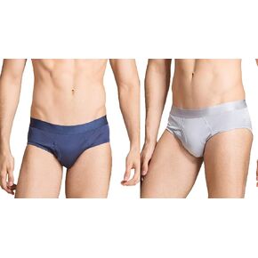 Men's 2Pairs Knitted Pure Silk Briefs Underwear Panties Soft Smooth Healthy Basic Briefs Double Silk Crotch in Saudi Arabia