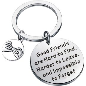 FEELMEM Going Away Gift Friendship Keychain Best Friend Gift BFF Jewelry