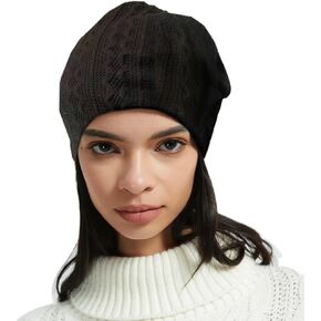 Slouchy Beanie Hat for Men and Women Winter Warm Chunky Soft Oversized Cable Knit Cap in Saudi Arabia