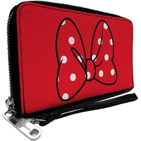 Buckle-Down Women's PU Zip Around Wallet Rectangle-Minnie Mouse, 7.5"x4.5"