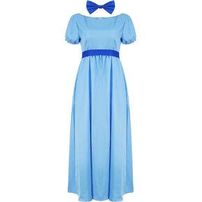 Halloween Costume for Women Princess Blue Dress Classic Darling Cosplay Costumes Elegant Fancy Dressing Up Outfits
