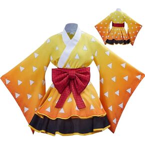Tkieio Kamado Cosplay Dress Kamado Cosplay Maid Dress Anime Kimono Dress