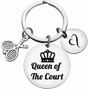 xyqcy Tennis Lover Jewelry Gift Tennis Keychain for Girls Teens Tennis Girl Jewelry Best Queen of the Court Tennis Team Gift Inspirational Gift for Tennis Player Christmas Birthday Graduation Gift