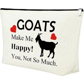 Goat Gifts for Goat Lovers Goat Makeup Bag Animals Theme Gift Cosmetic Bag Birthday Gift for Girl Best Friend Sister Daughter Granddaughter Christmas Gift for Goat Lovers Travel Makeup Pouch