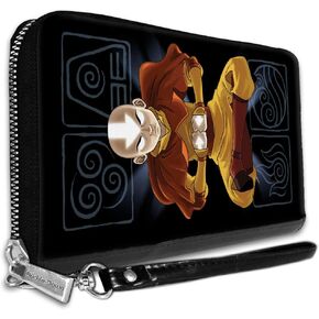 Buckle-Down Women's PU Zip Around Wallet Rectangle-Avatar: The Last Airbender, 7.5"x4.5"